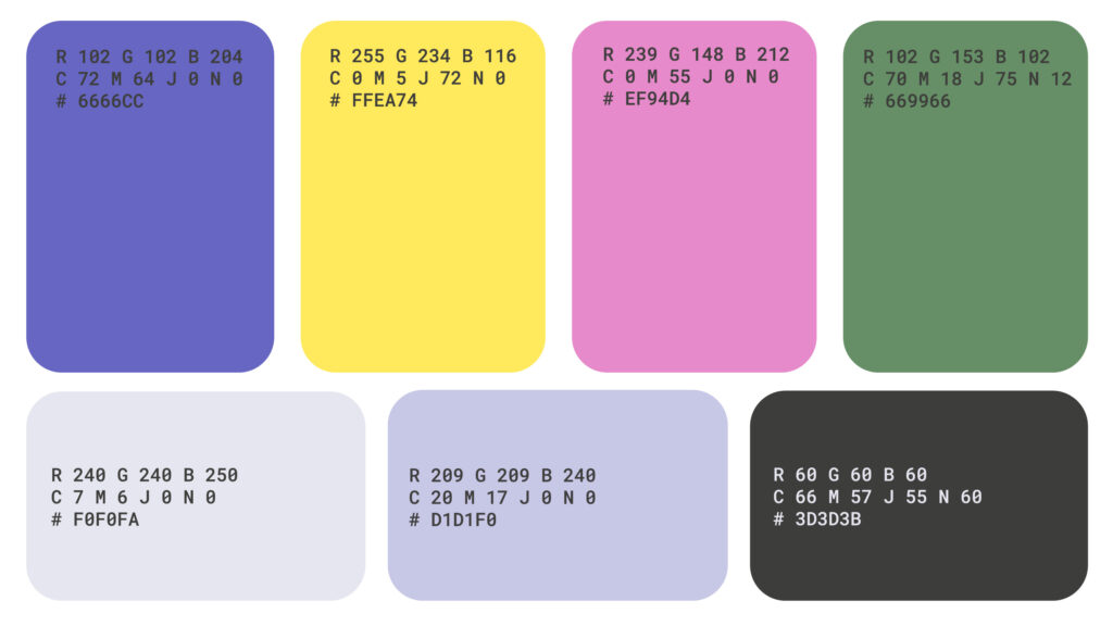palette de couleurs de l'institut de recherche Demos