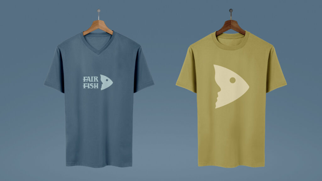 tee-shirts avec le logo de fair-fish